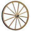 1069 - 24in Solid Aluminum Wood Wagon Wheel